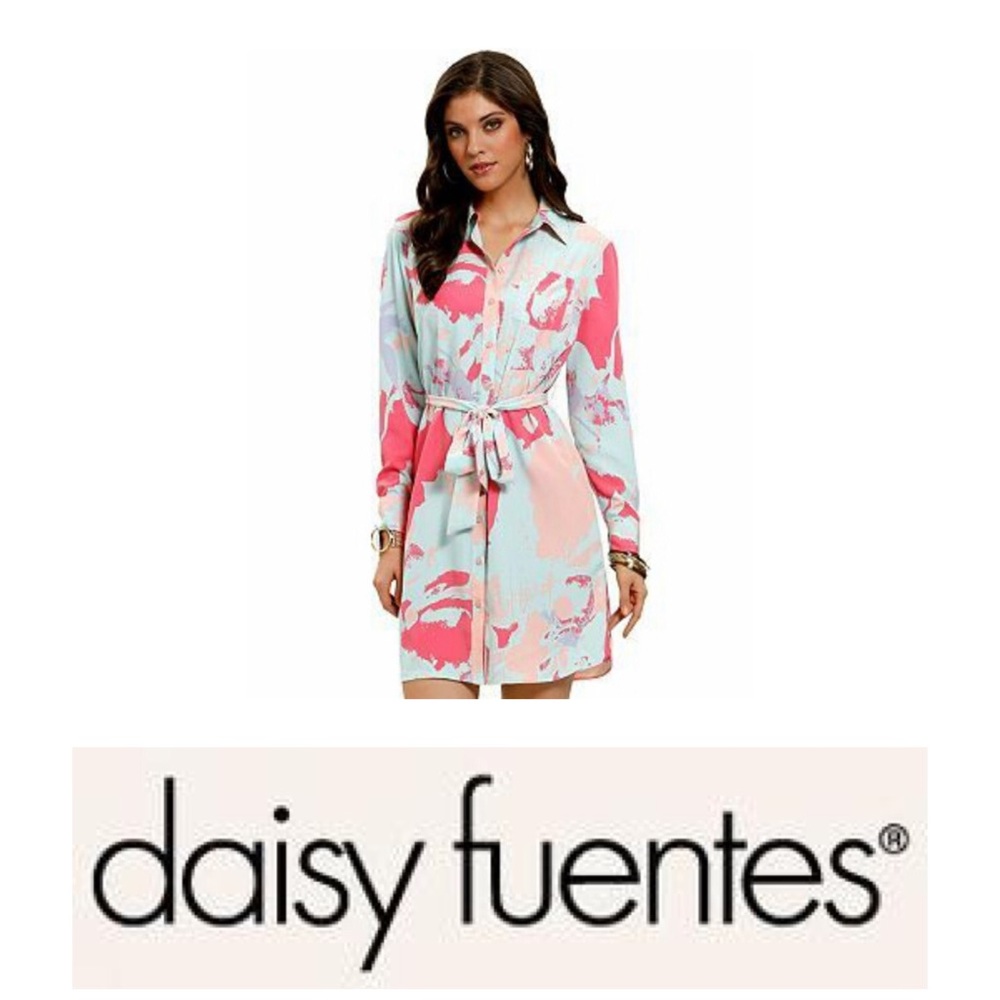 Daisy Fuentes: Water Color Pastel Floral Dress